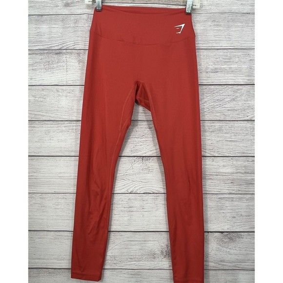 Gymshark Women's Size S Ankle Leggings Papaya Tummy Compression Fitness Yoga Gym - Picture 1 of 6